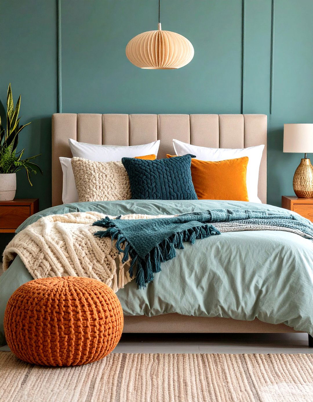 Textural Layering with Mixed Materials - 24 Pink and Grey Bedroom Ideas