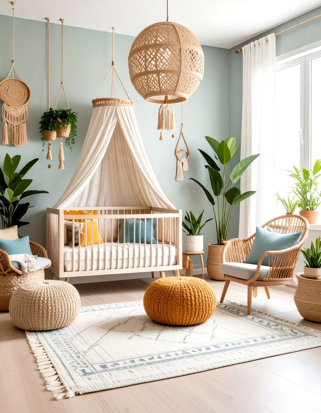 Textural Layers Boho Nursery Concept - 24 Boho Nursery Ideas