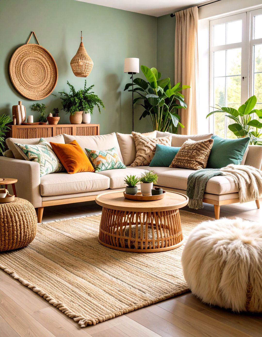 Textural Living Room with Mixed Fabric Elements - 24 Modern Living Room Ideas