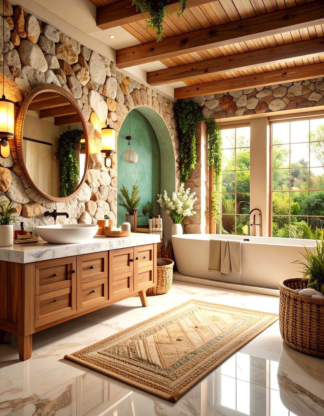 Textural Playground Bathroom Design - 24 Eclectic Bathroom Ideas