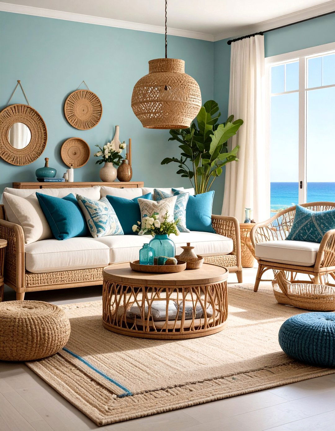 Texture Mixing Approach - 24 Hamptons Living Room Ideas