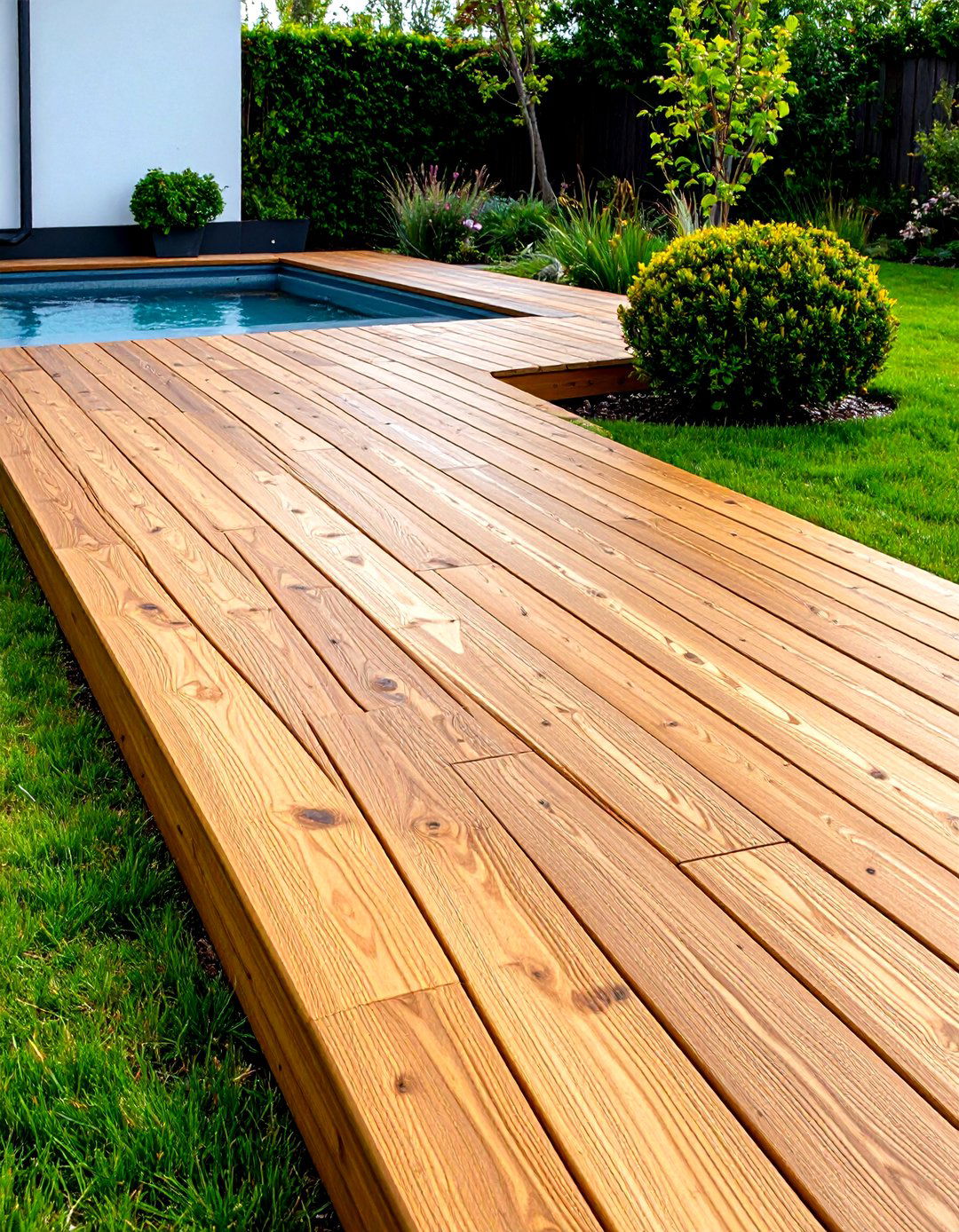Textured Anti Slip Wood Decking - 24 Wooden Walkway Ideas