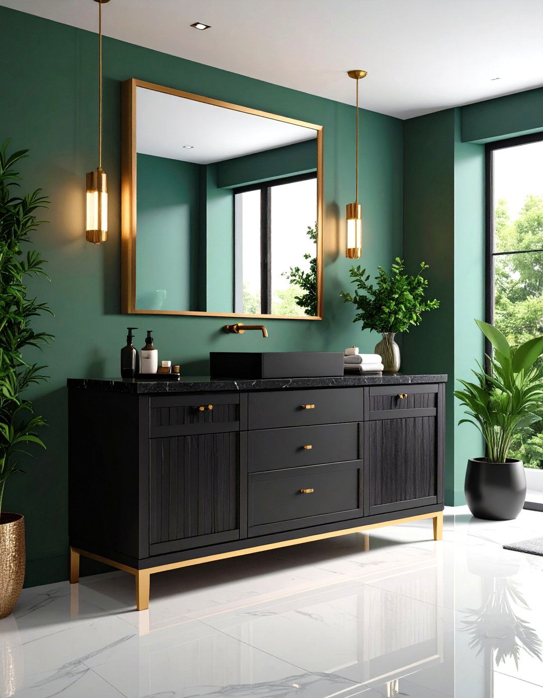 Textured Black Vanity Depth - 24 Black Vanity Bathroom Ideas