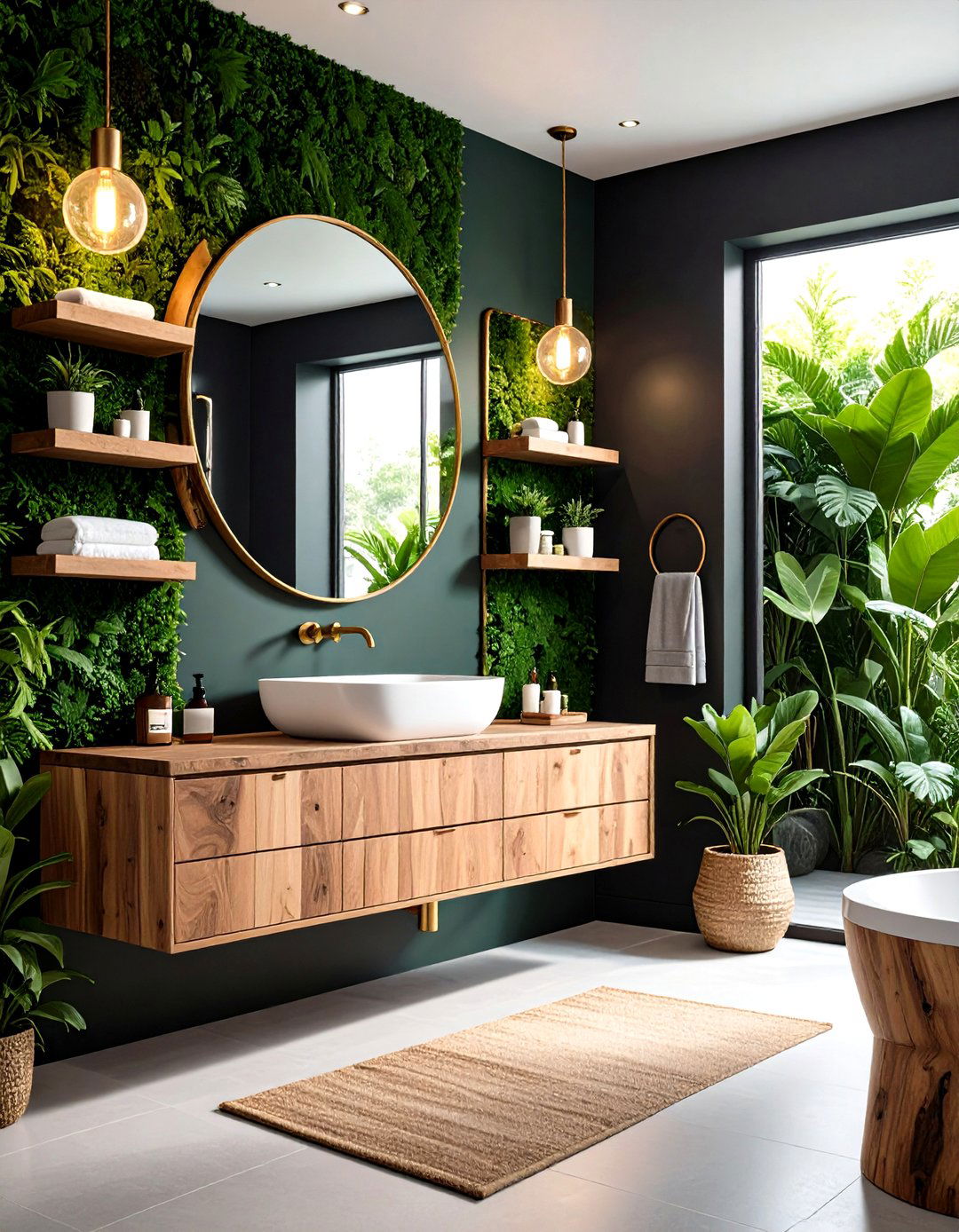 Textured Black Wall Treatment - 24 black and gold powder room ideas