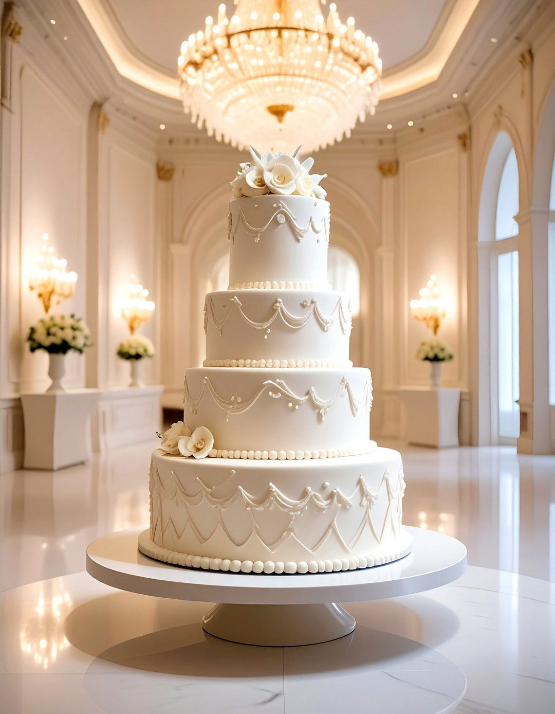 Textured Buttercream Artistry Cake - 24 Small Wedding Cake Ideas