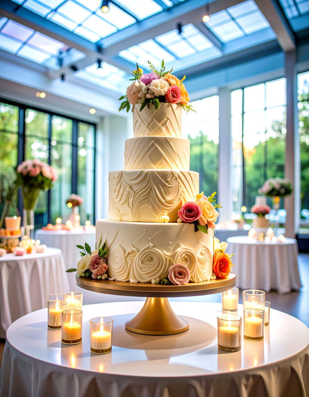 Textured Buttercream Wedding Cakes - 24 Wedding Cake Ideas