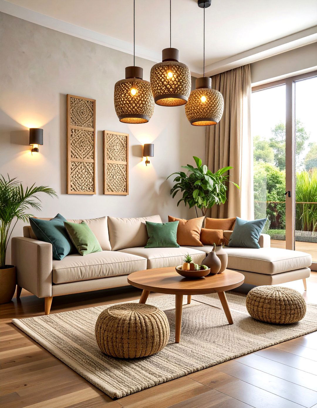 Textured Ceramic and Stone Wall Sconces - 24 Living Room Wall Lighting Ideas