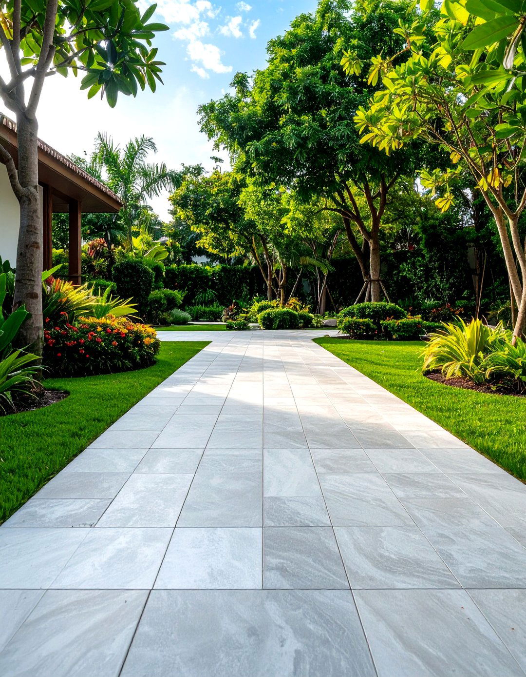 Textured Concrete Garden Surfaces - 24 Concrete Garden Ideas