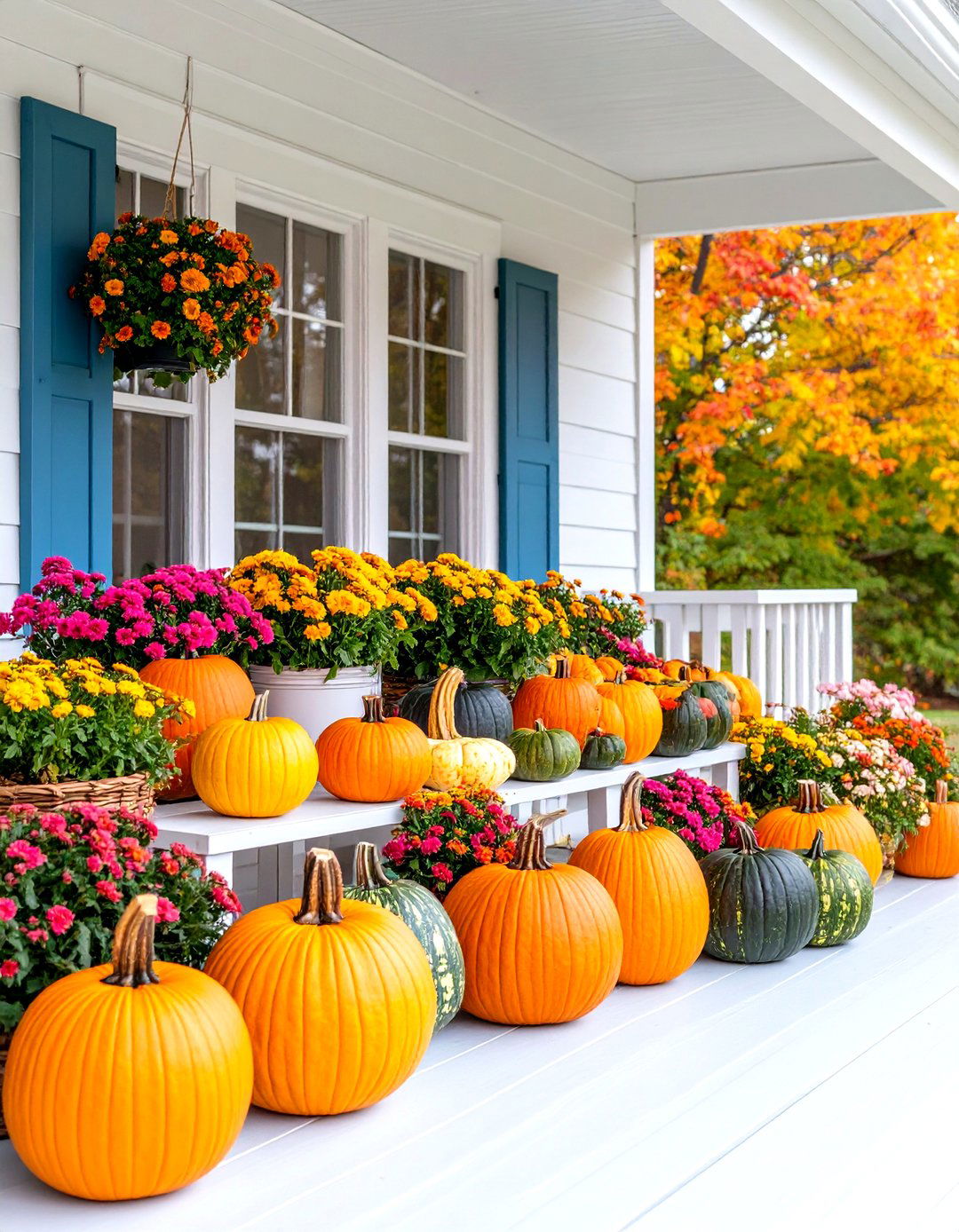 Textured Gourd Collection - 24 Fall Porch Decor Ideas