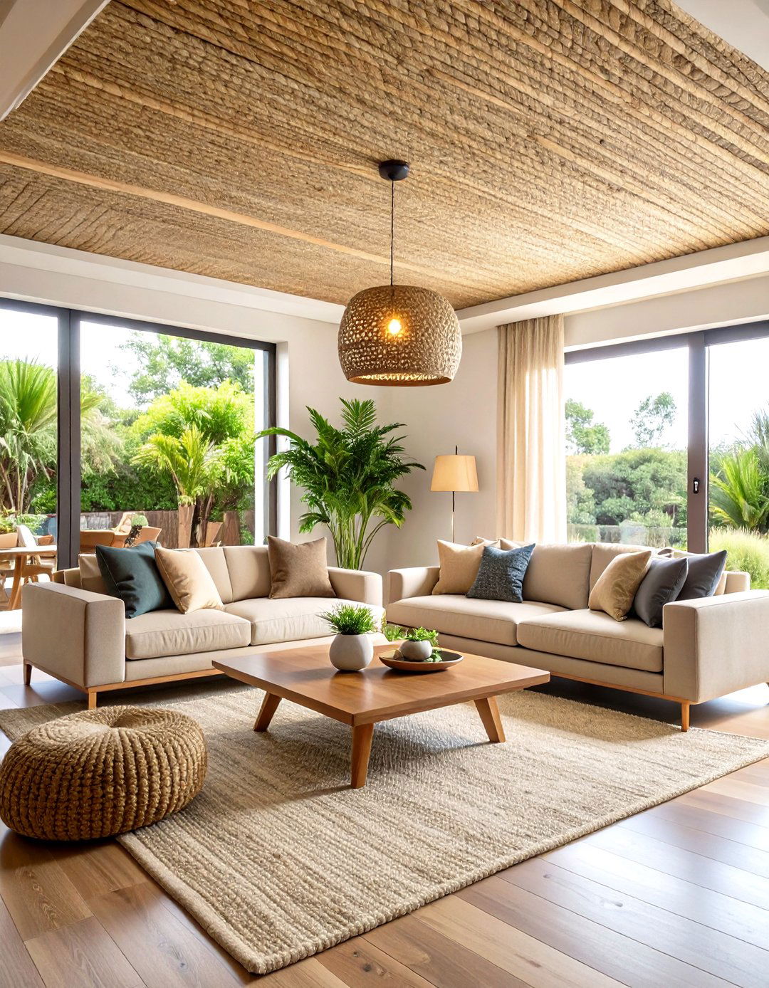 Textured Grasscloth Ceiling Treatments - 24 Ceiling Wallpaper Ideas