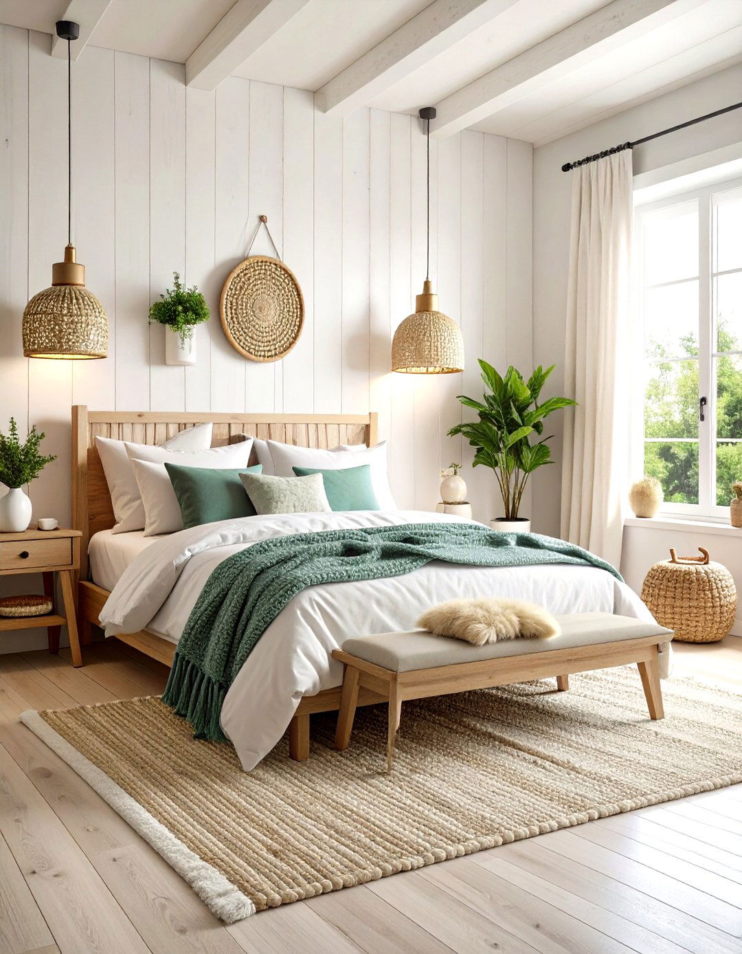 Textured Monochromatic White Bedroom - 24 White Bedroom Ideas