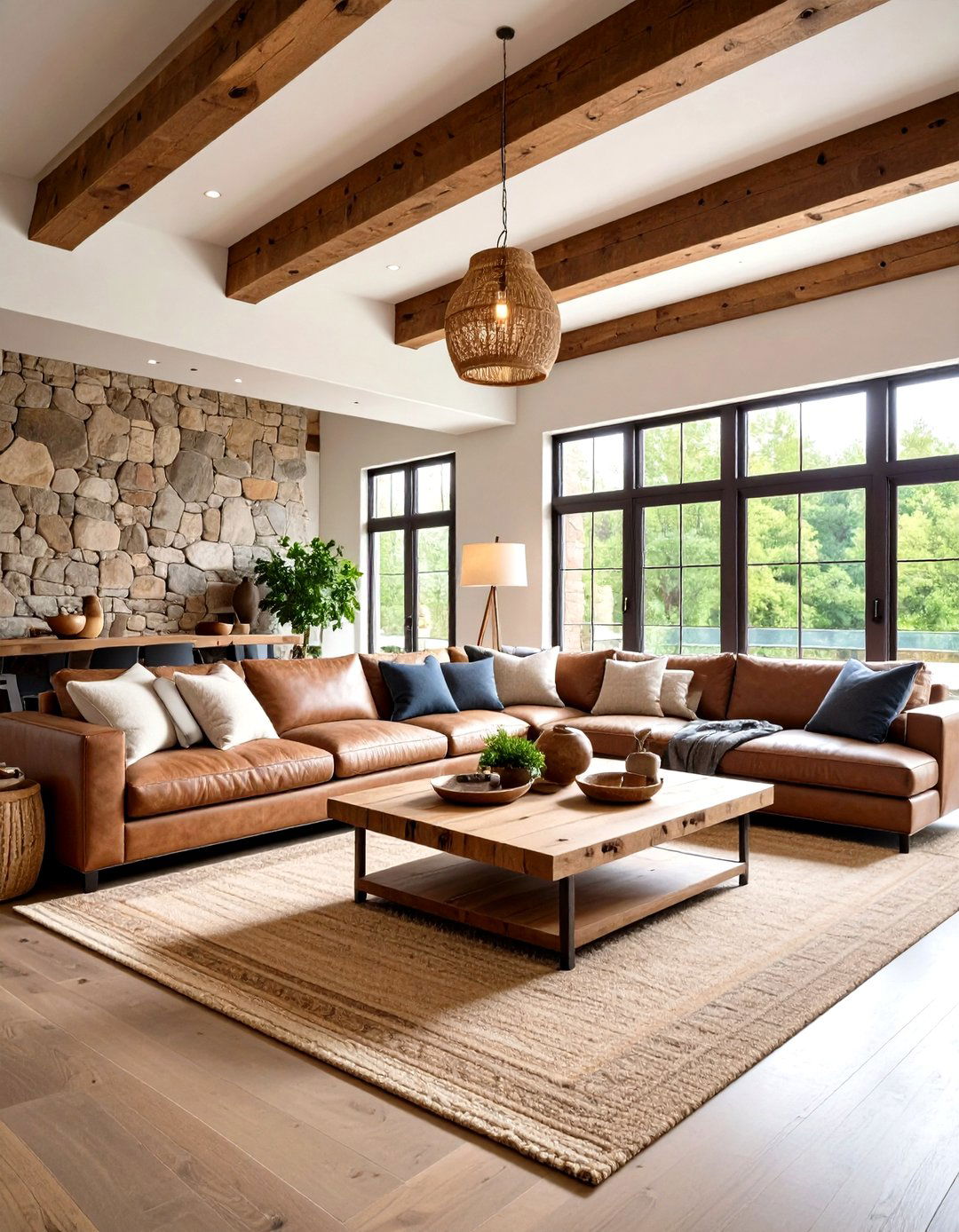 Textured Natural Living Room - 24 Natural Living Room Ideas