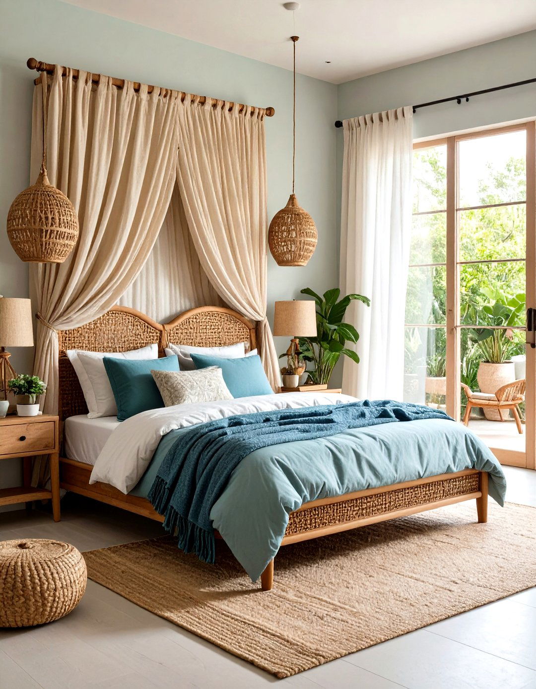 Textured Natural Material Bedroom - 24 Bedroom Curtain Ideas