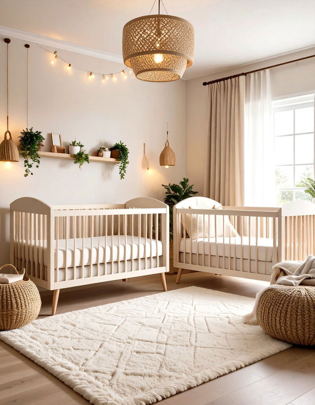 Textured Neutral Twin Comfort Zone - 24 Twin Nursery Ideas