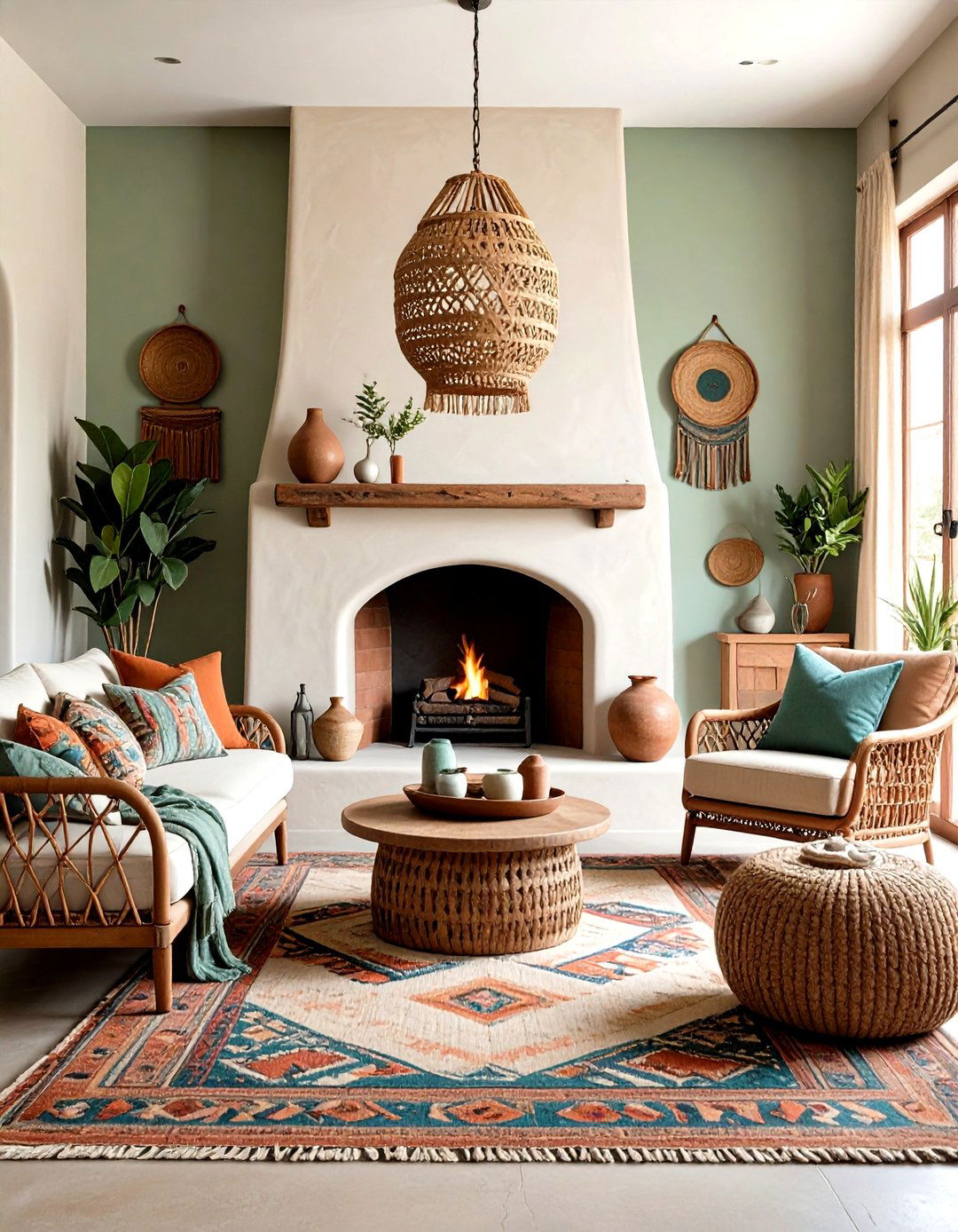 Textured Southwestern Stucco Fireplace - 24 Stucco Fireplace Ideas