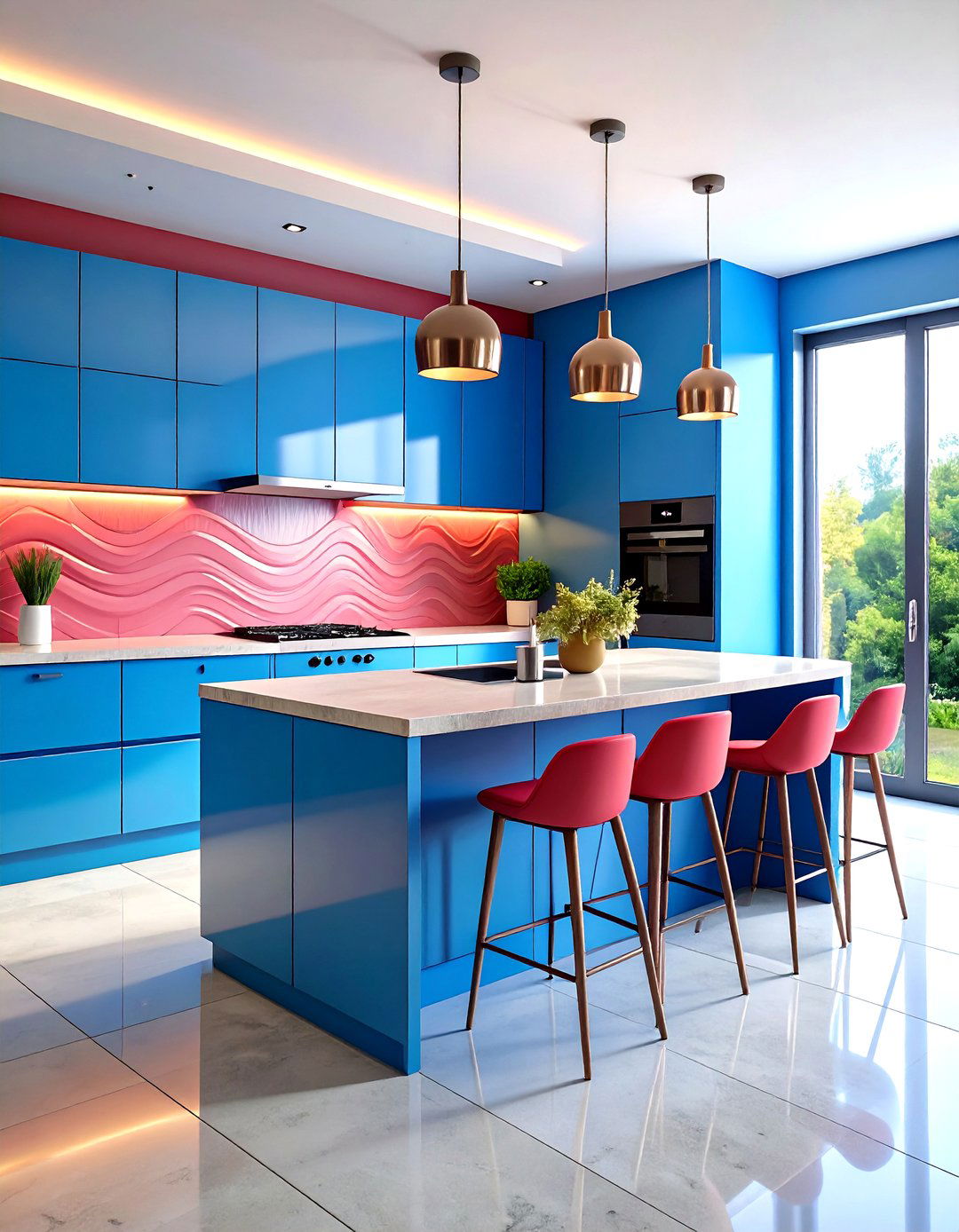 Textured Three Dimensional Wave Tiles - 24 Modern Kitchen Backsplash Ideas
