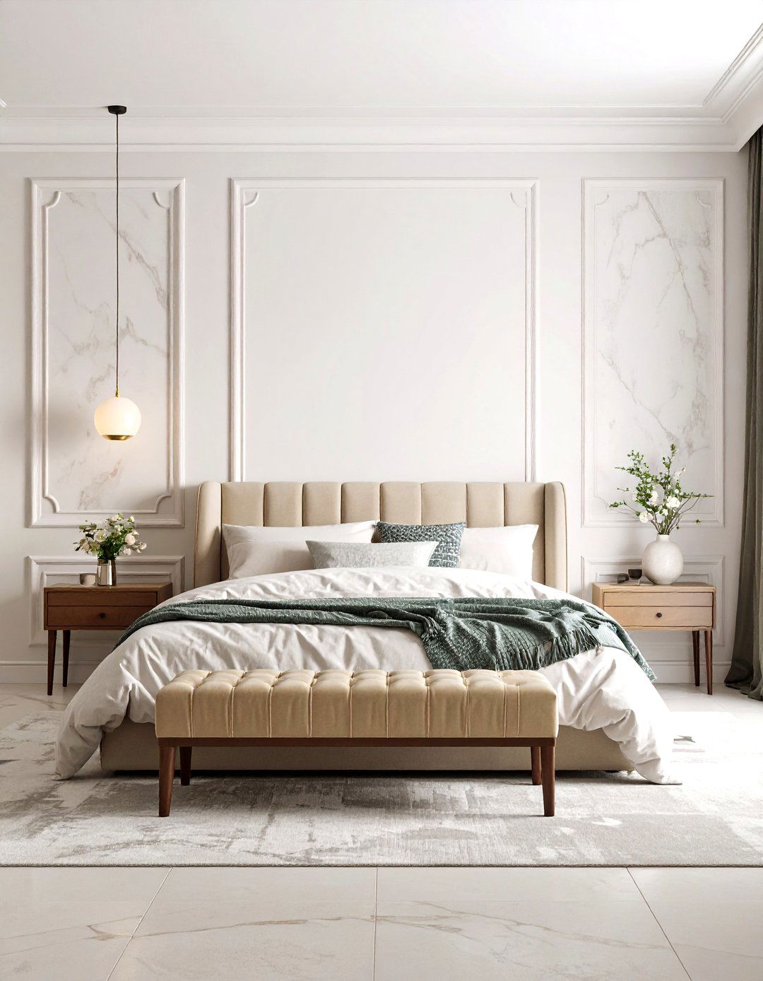 Textured Venetian Plaster Bedroom Wall Finish - 24 Bedroom Wall Painting Ideas