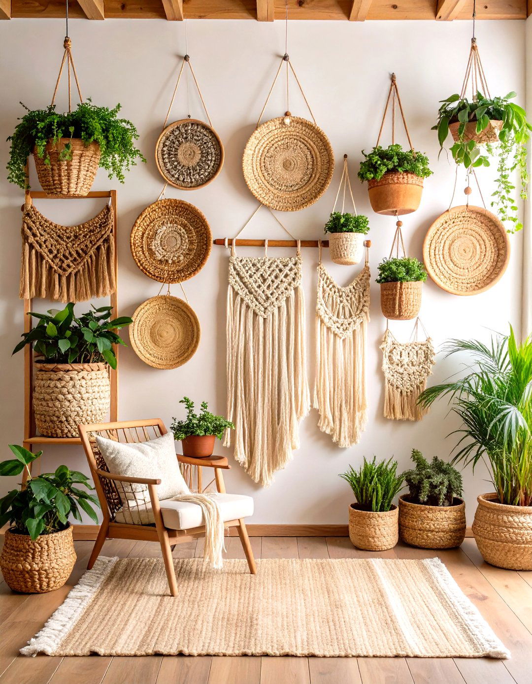 Textured Wall Hanging Gallery - 24 Boho Patio Ideas