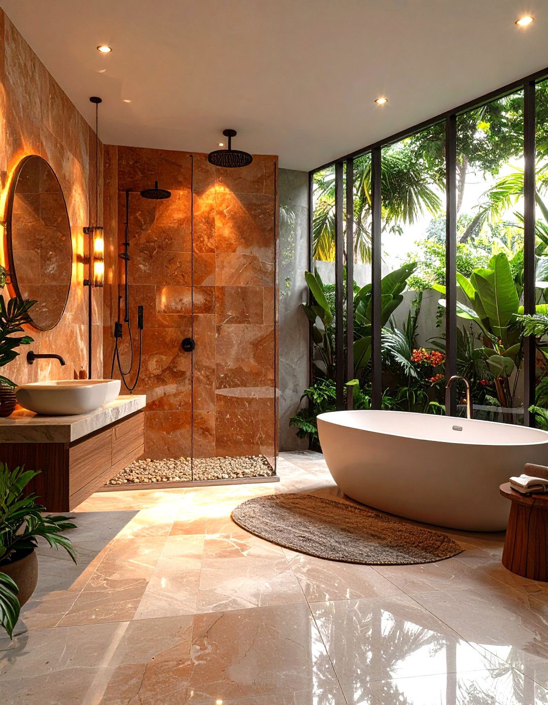 Textured Wall Tile Treatment - 24 Small Bathroom Walk-in Shower Ideas