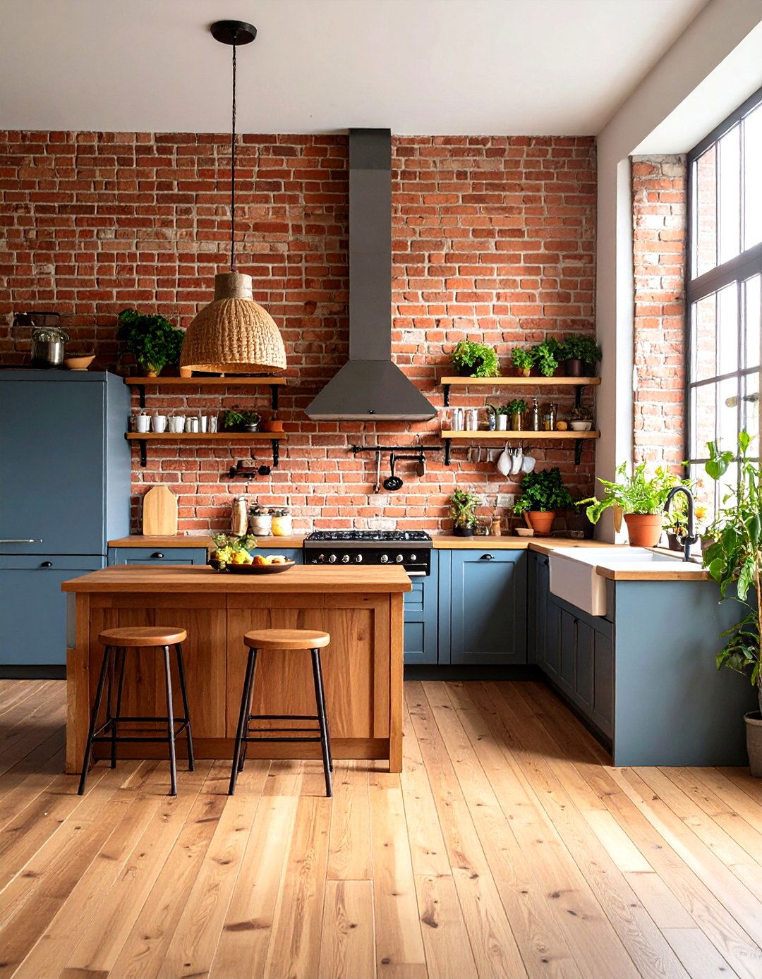 Textured Wall Treatment Design - 24 Townhouse Kitchen Ideas