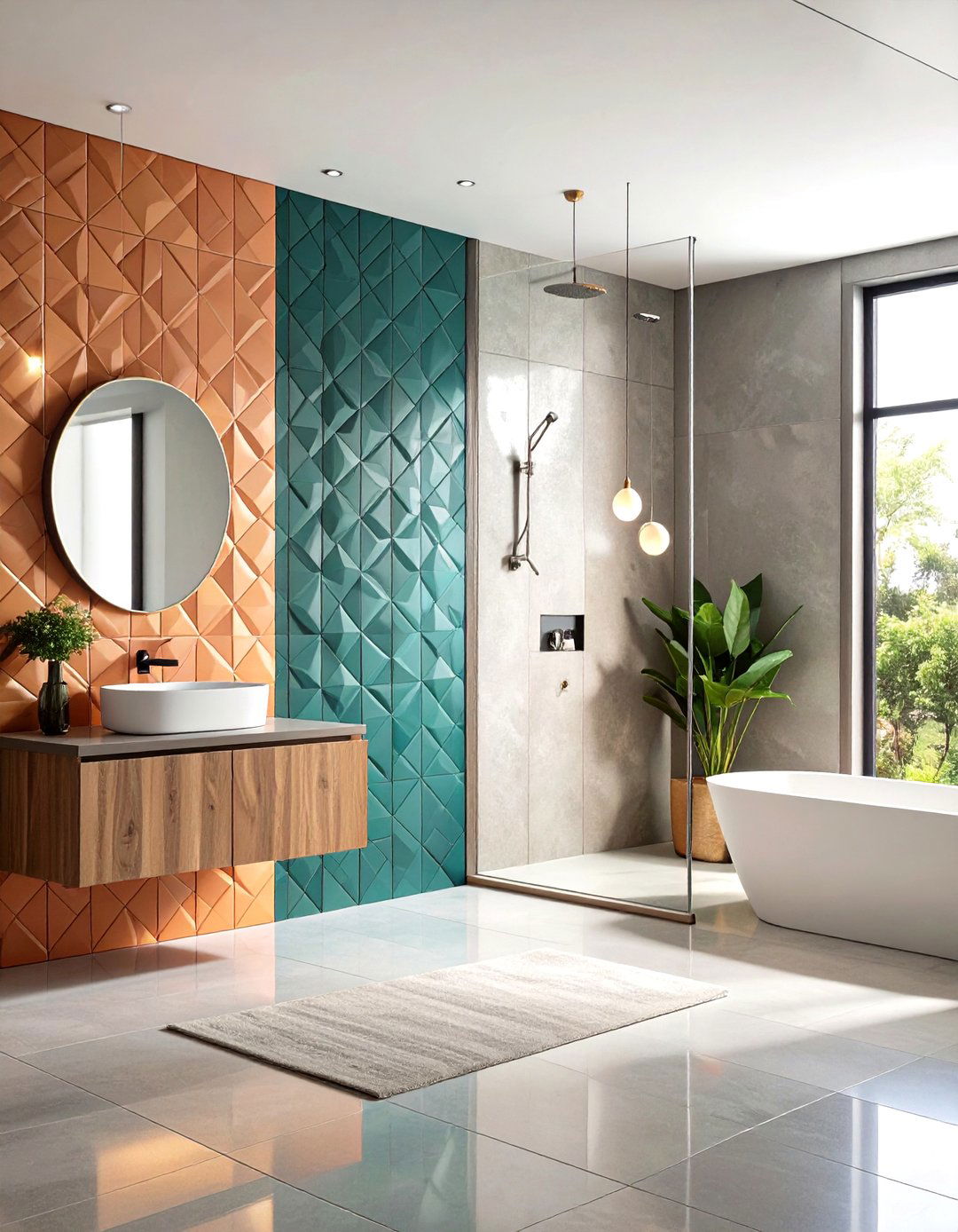 Textured Wall Treatments - 24 Small Shower Ideas