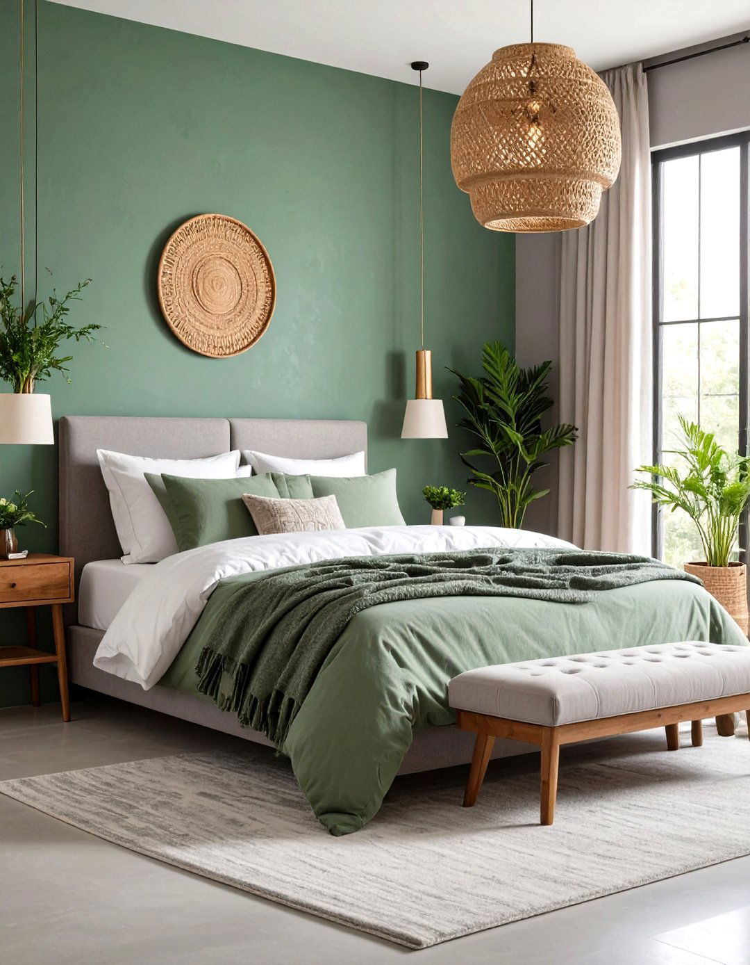 Textured Walls Grey Boho Bedroom Depth - 24 Grey Boho Bedroom Ideas