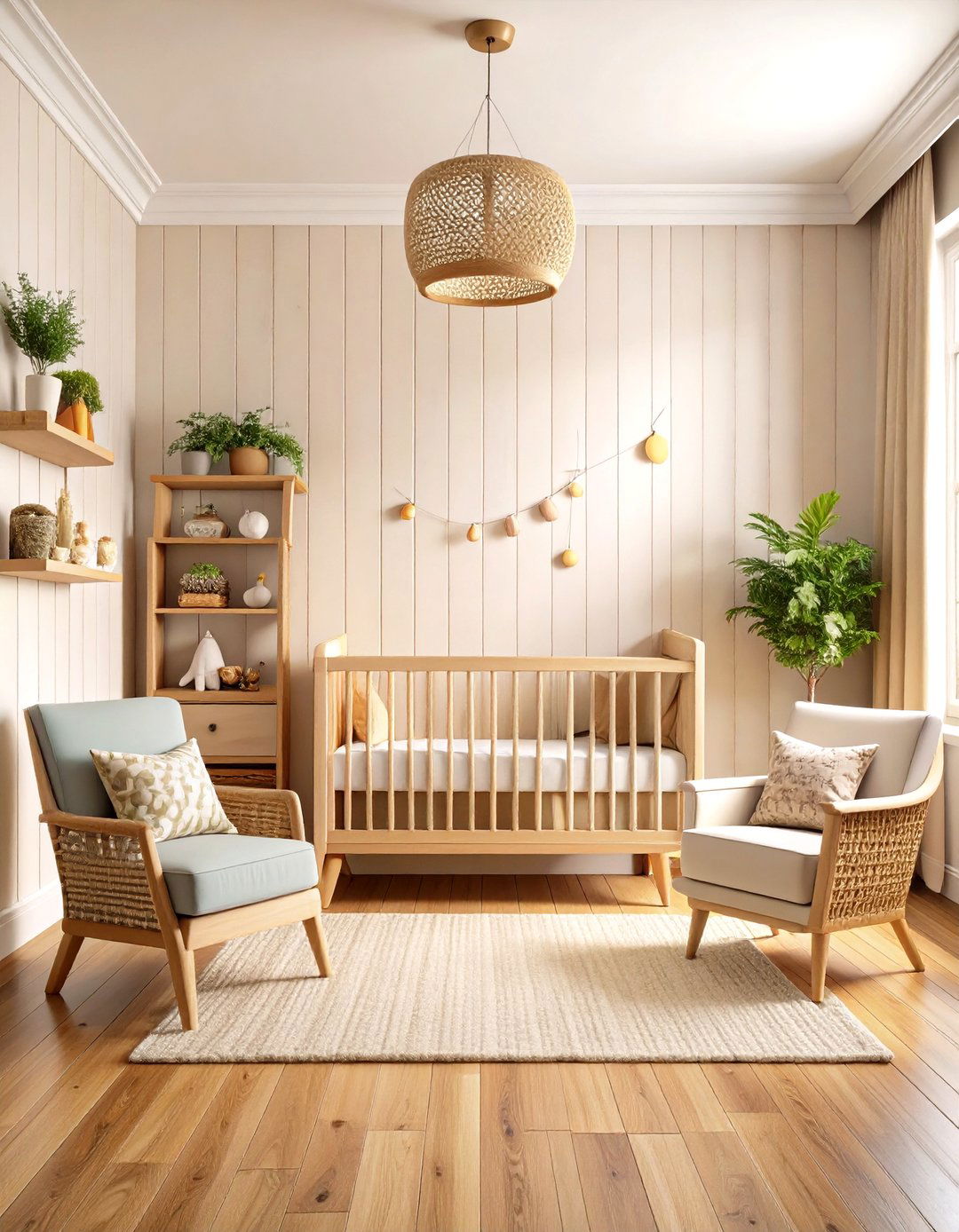Textured Wood Paneling - 24 Nursery Accent Wall Ideas