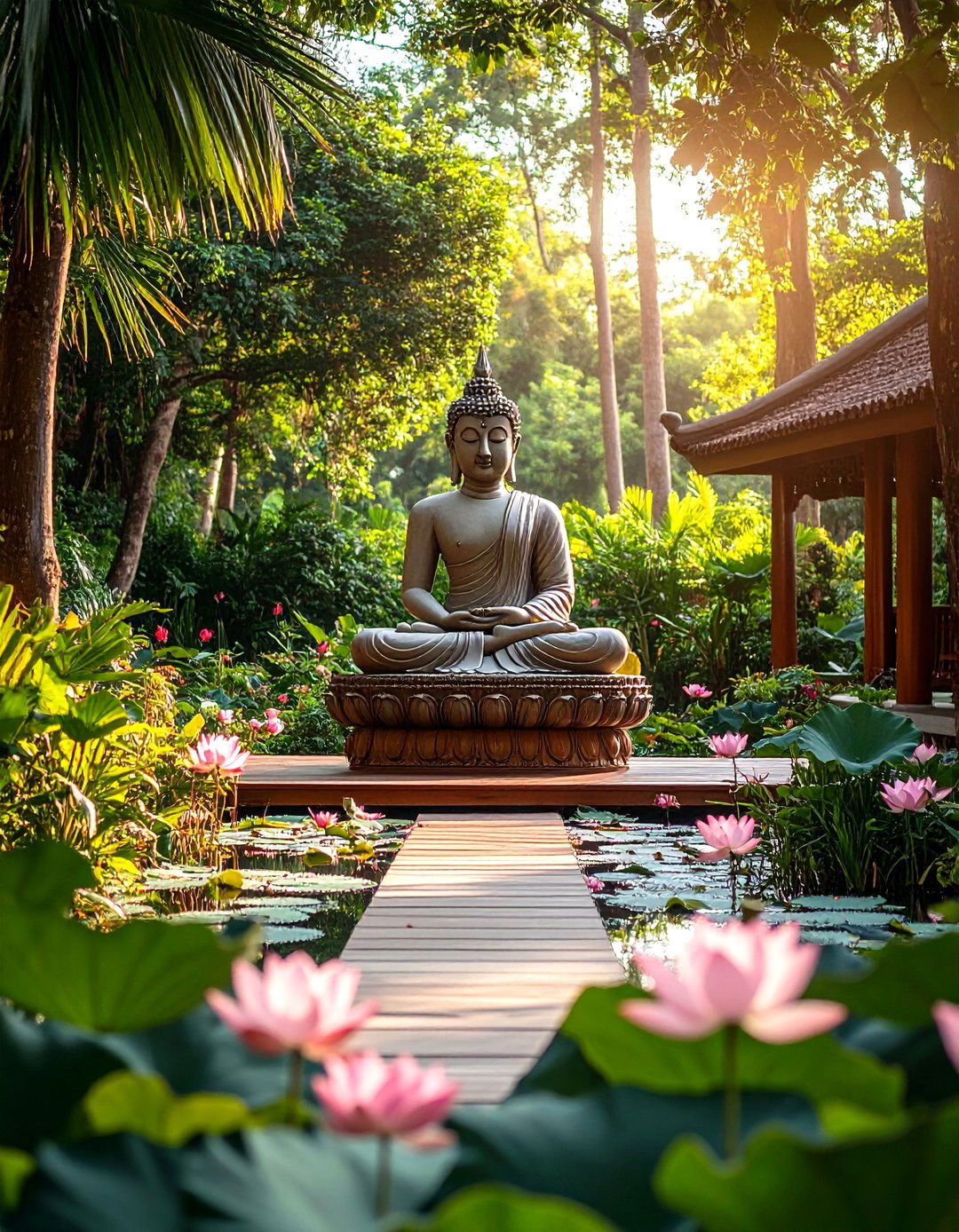 Thai Buddha Garden Sanctuary - 24 Asian Landscaping Ideas
