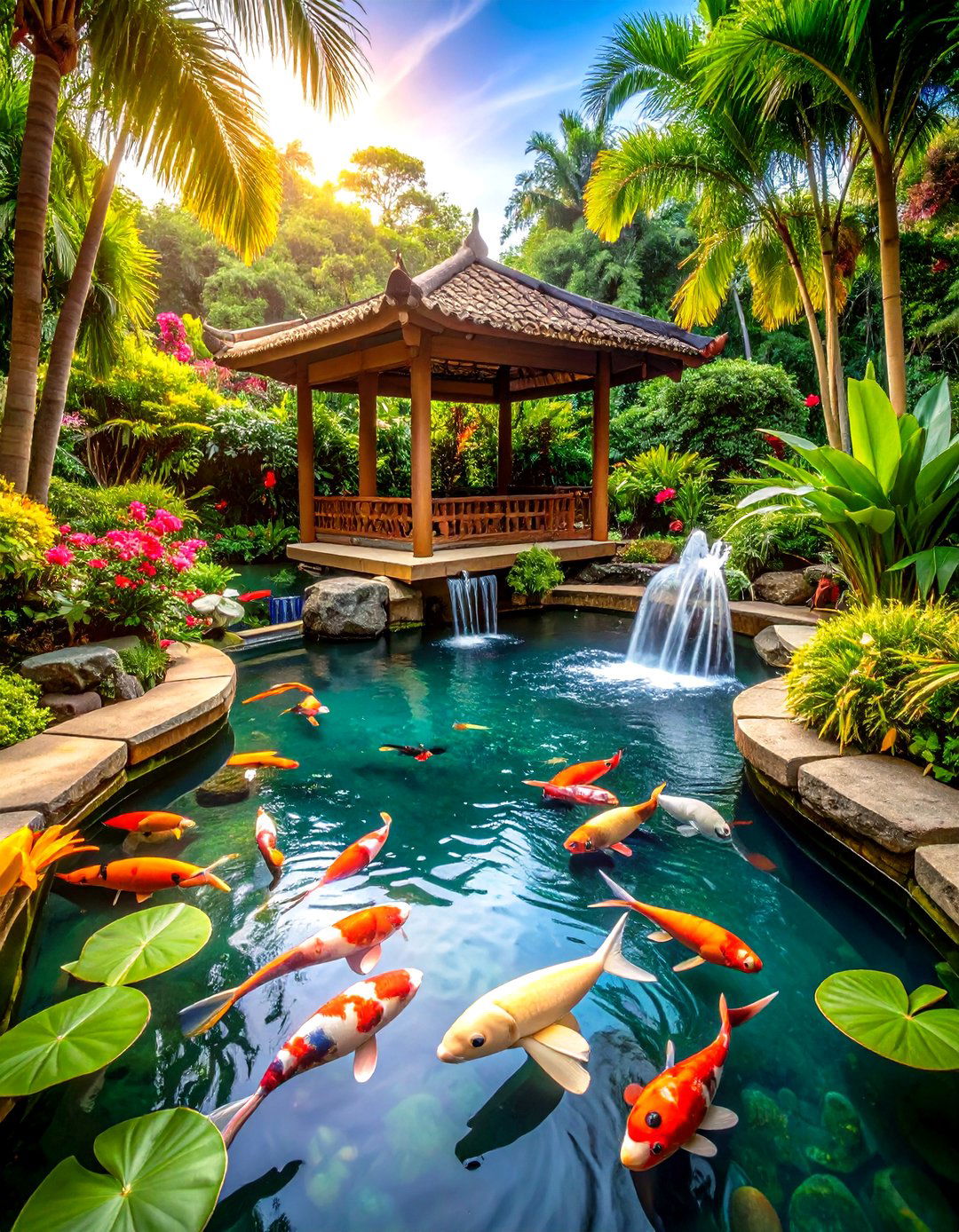 Thai Tropical Water Garden - 24 Asian Landscaping Ideas