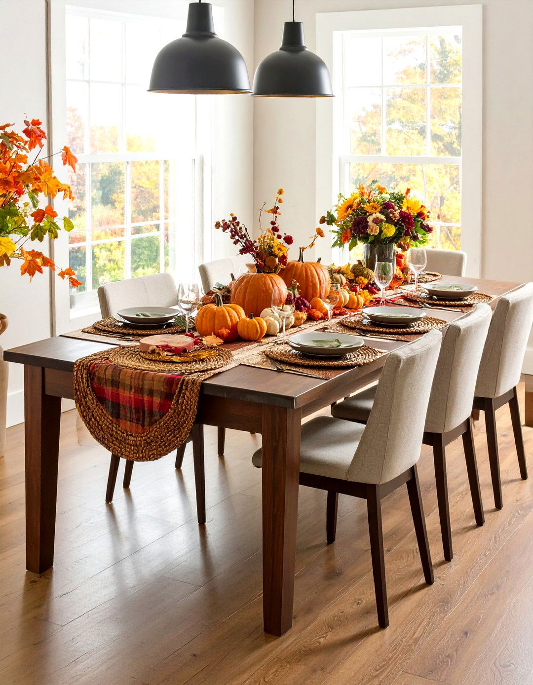 Thanksgiving Placemat Layering - 24 thanksgiving table decor ideas