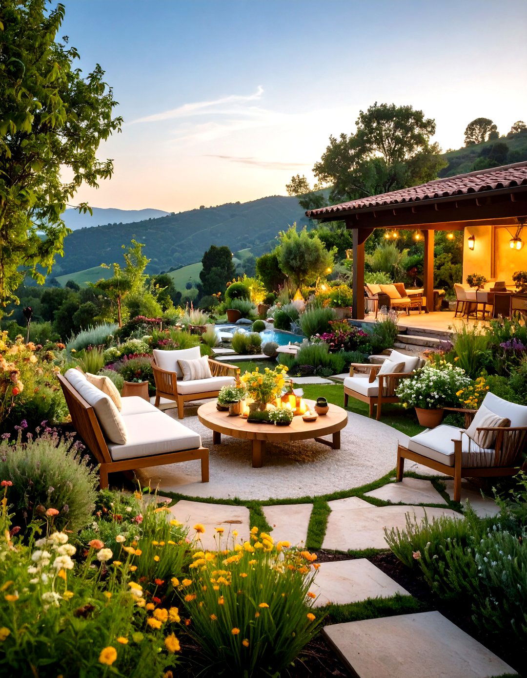 Therapeutic Healing Garden Terraces - 24 Hillside Terraced Garden Ideas