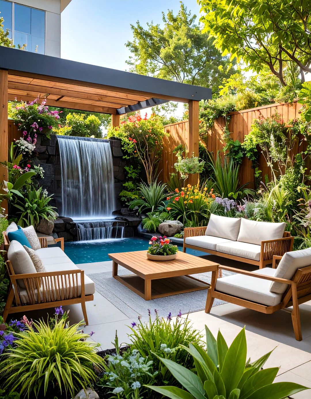 Therapeutic Sensory Waterfall Garden - 24 Small Pond Ideas With Waterfalls