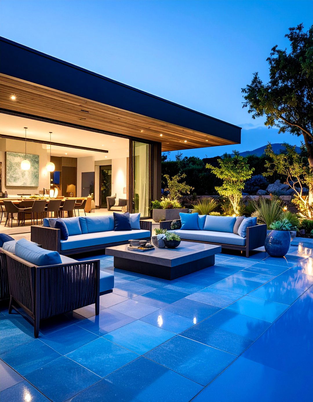 Thermal Bluestone Modern Retreat - 24 Bluestone Patio Ideas