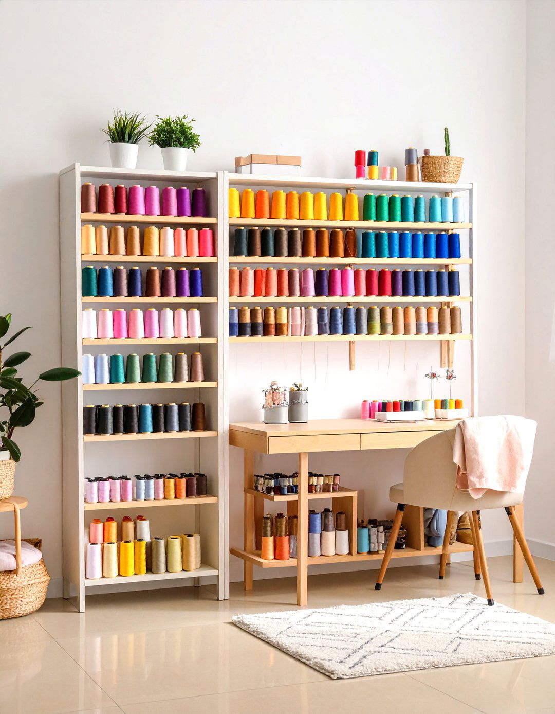 Thread Display and Storage Solutions - 24 Sewing Room Ideas