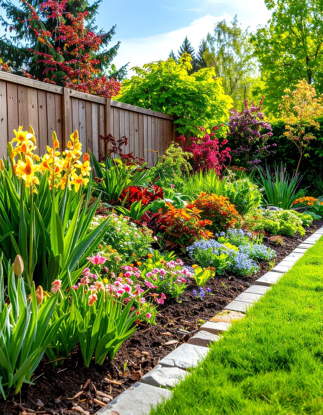 Three Season Perennial Border - 24 Spring Garden Ideas