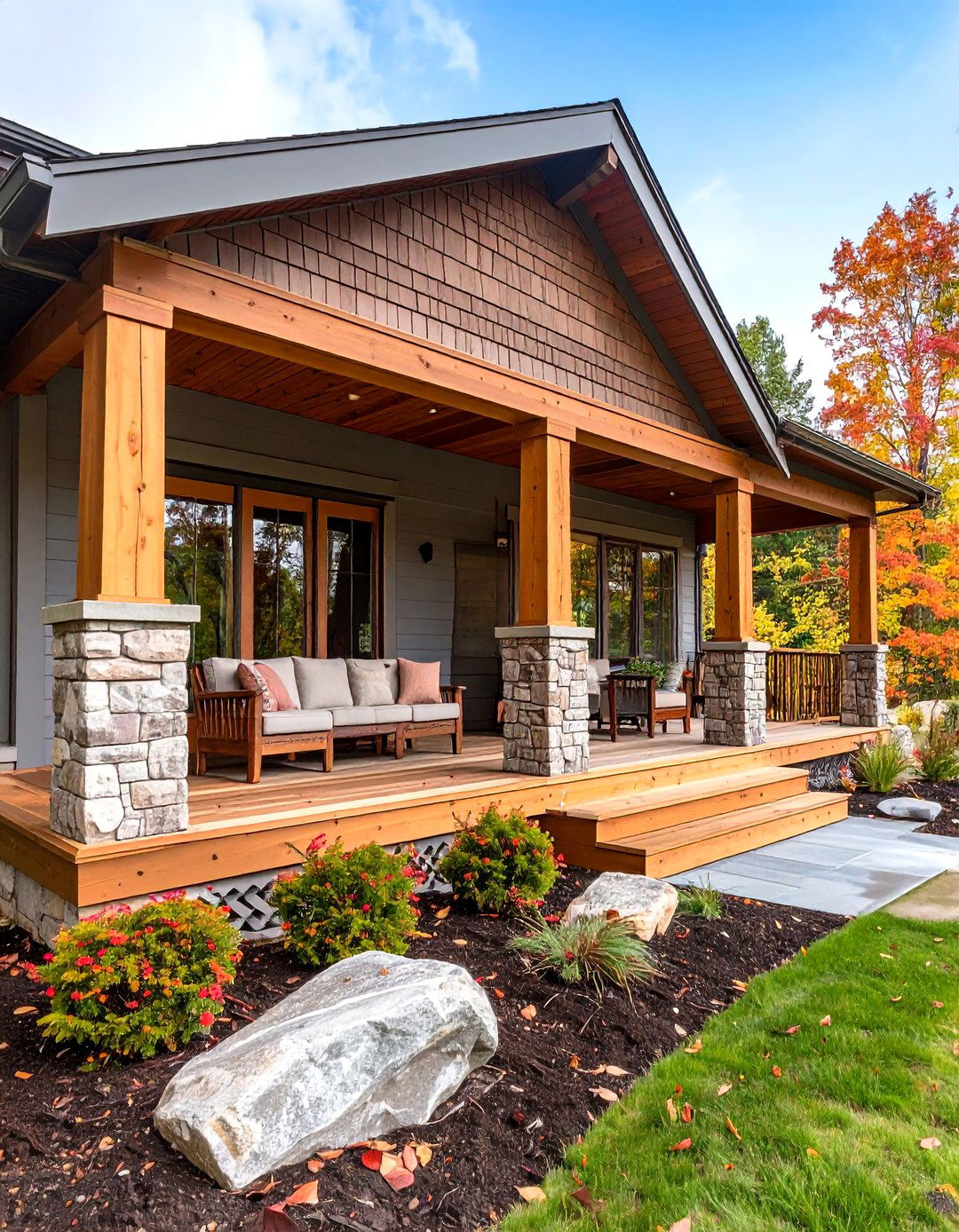 Three Season Porch with Prairie Style Indoor Outdoor Connection - 24 Prairie-style Interior Design Ideas