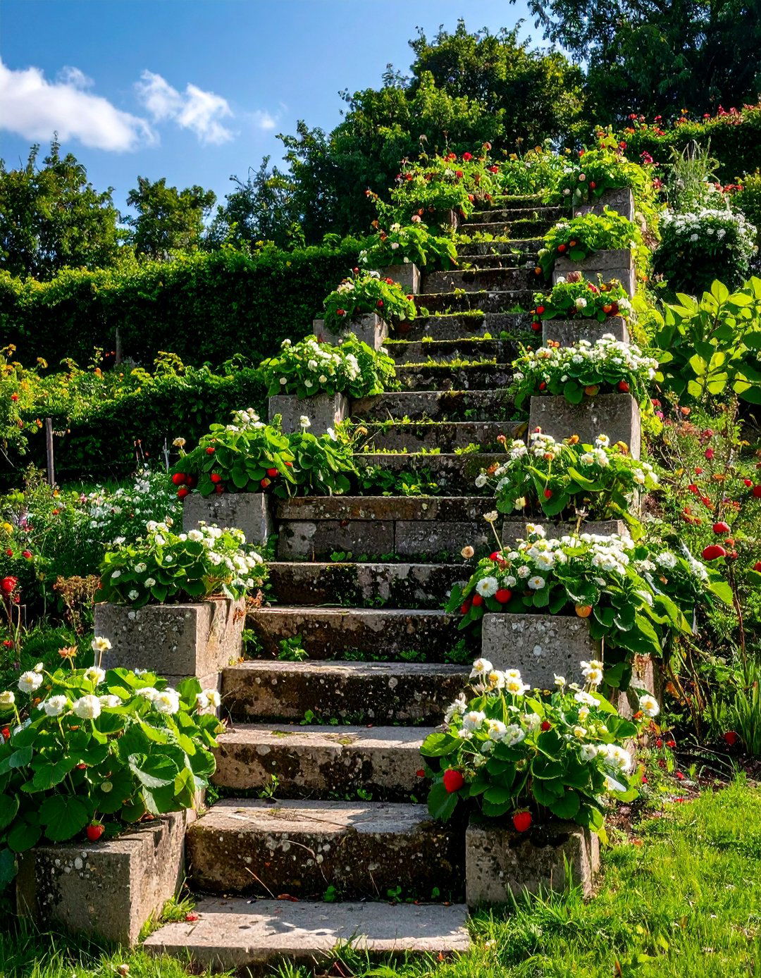 Tiered Cascade Gardens - 24 Cinder Block Garden Ideas