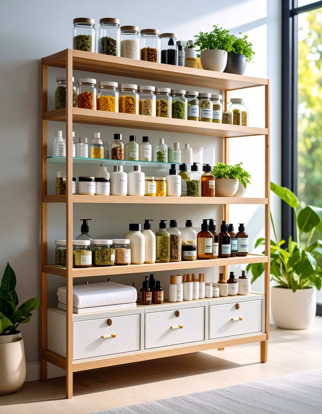 Tiered Spice Rack Style Organizers - 24 Bathroom Cabinet Organization Ideas