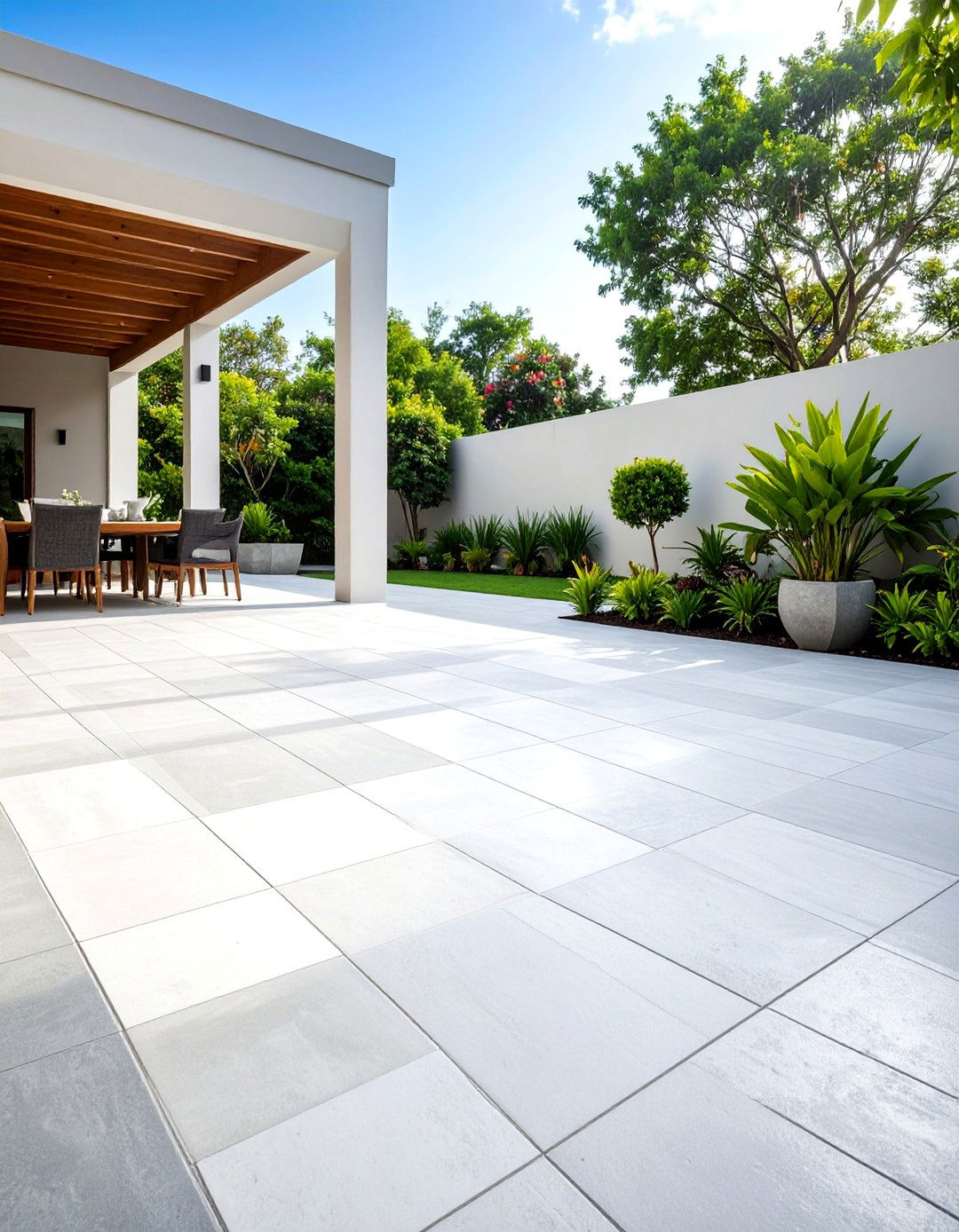 Tile Pattern Stamped Concrete - 24 Stamped Concrete Patio Ideas