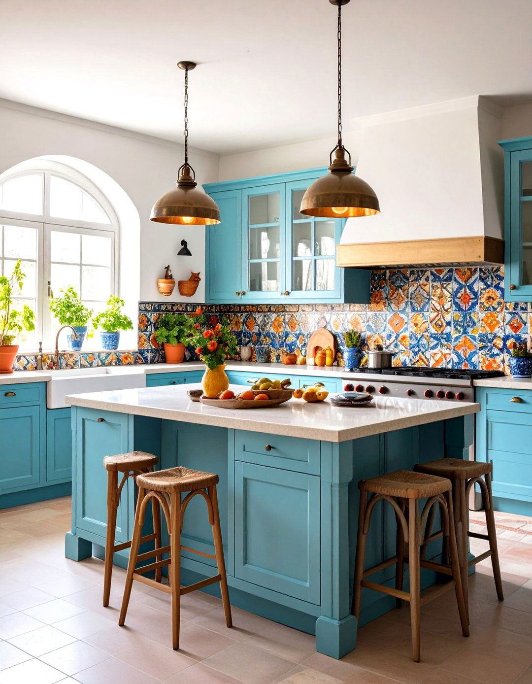 Tile Work and Mosaics - 24 Spanish Mediterranean House Ideas
