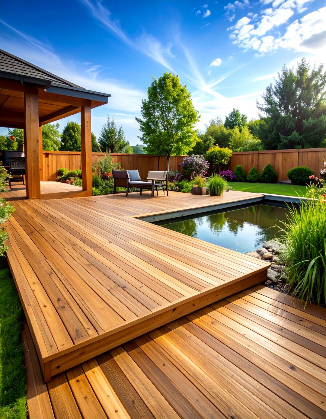 Timber Deck Overlay - 24 Pond Edging Ideas
