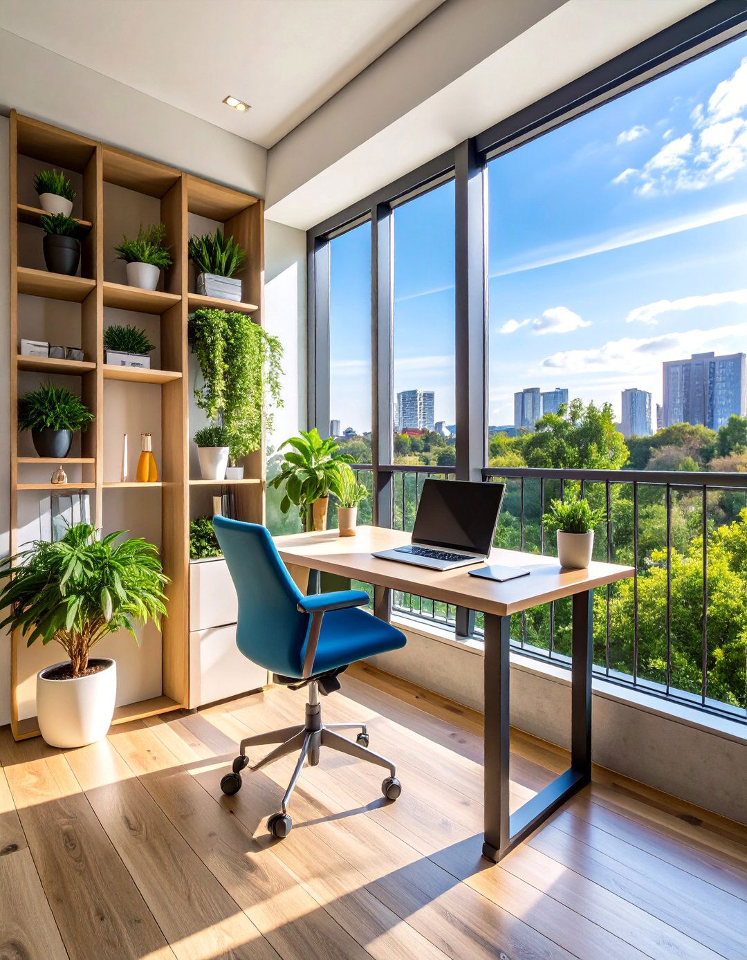 Tiny Balcony Micro Office - 24 Balcony Office Ideas
