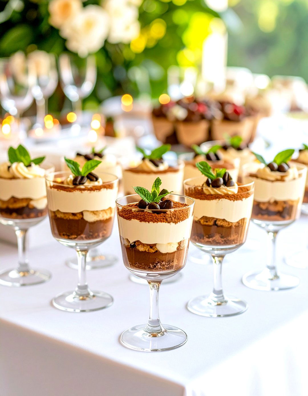 Tiramisu Bar Station - 24 Wedding Dessert Ideas