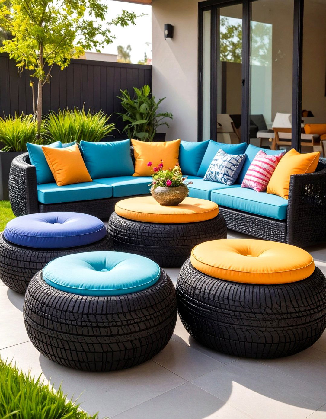 Tire Furniture Collections - 24 Recycled Tyre Garden Art Ideas
