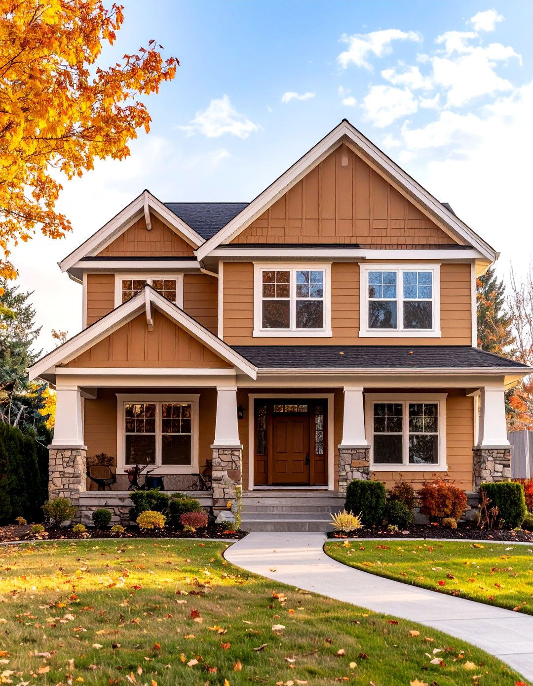 Toffee Brown Exterior House Color - 24 Brown Exterior House Colors