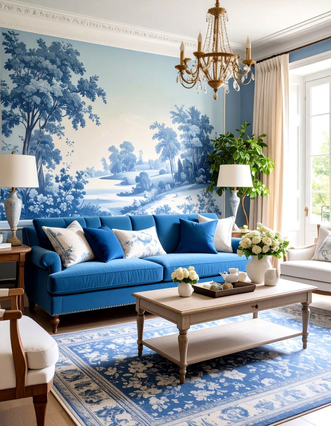 Toile Living Room Wallpaper - 24 Living Room Wallpaper Ideas