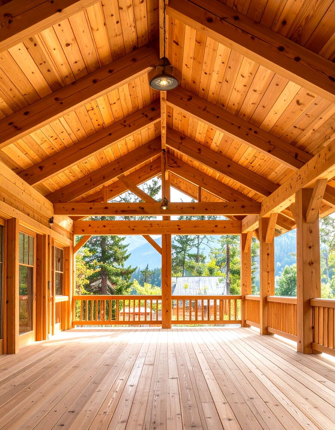Tongue and Groove Pine Ceiling - 24 Porch Ceiling Ideas