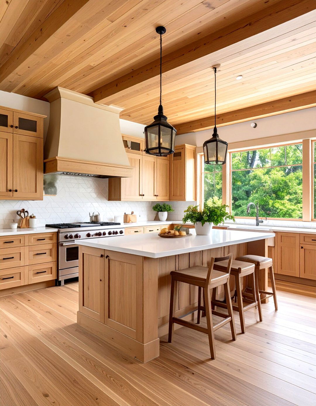Tongue and Groove Pine Kitchen Ceiling - 24 Wood Ceiling Kitchen Ideas