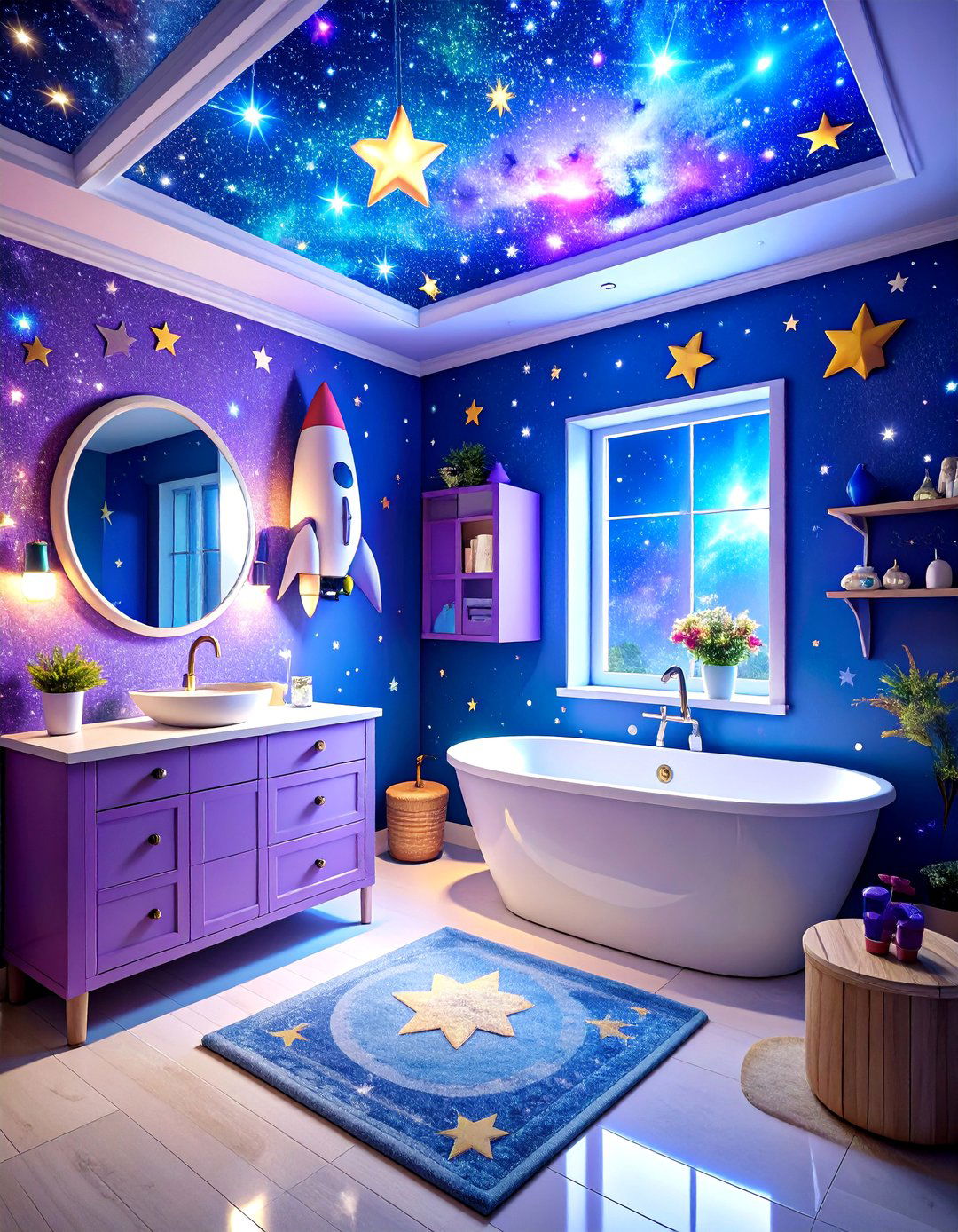Toy Story Space Adventure - 24 Disney Bathroom Ideas