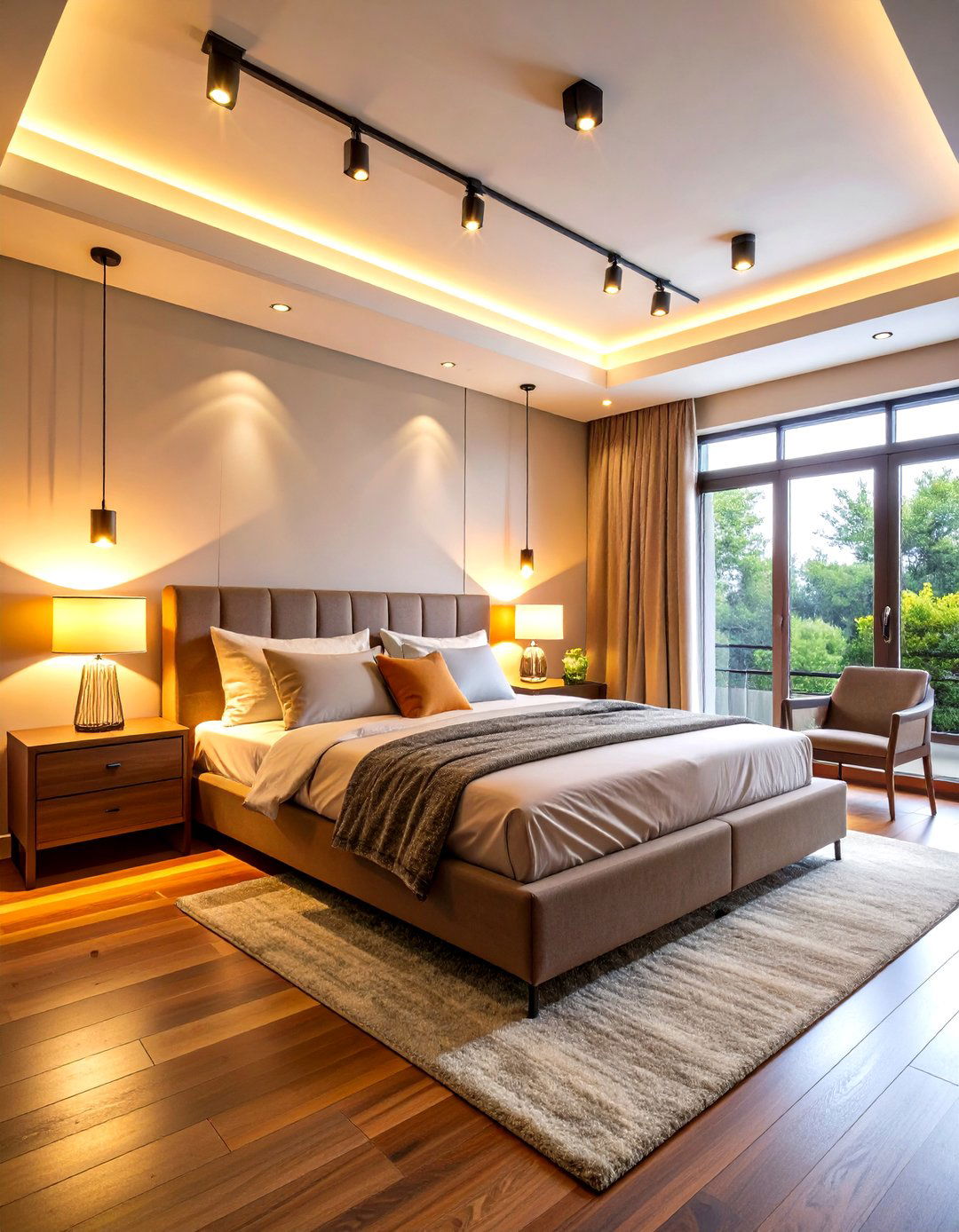 Track Lighting Flexibility - 24 Bedroom Lighting Ideas